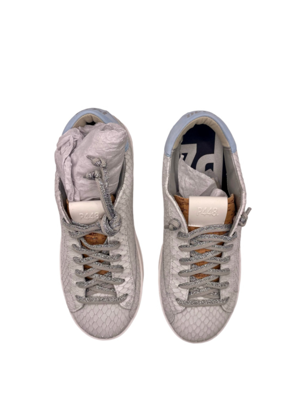P448 John Margot Women Sneakers EU 36 US 6 White Leather Low Top Italy NWT